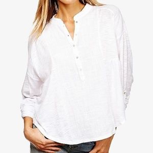 Lucky Brand Mixed-Media Henley Top